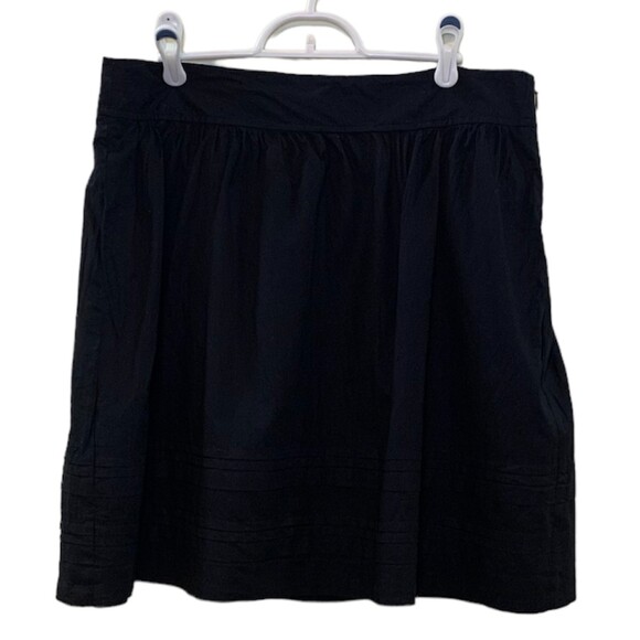 Ann Taylor LOFT Pintuck Voile Skirt Black Size 10 100% Cotton - Picture 1 of 5